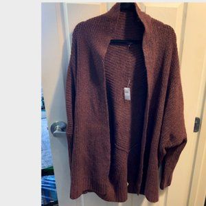Aerie Brown Oversized Cardigan
